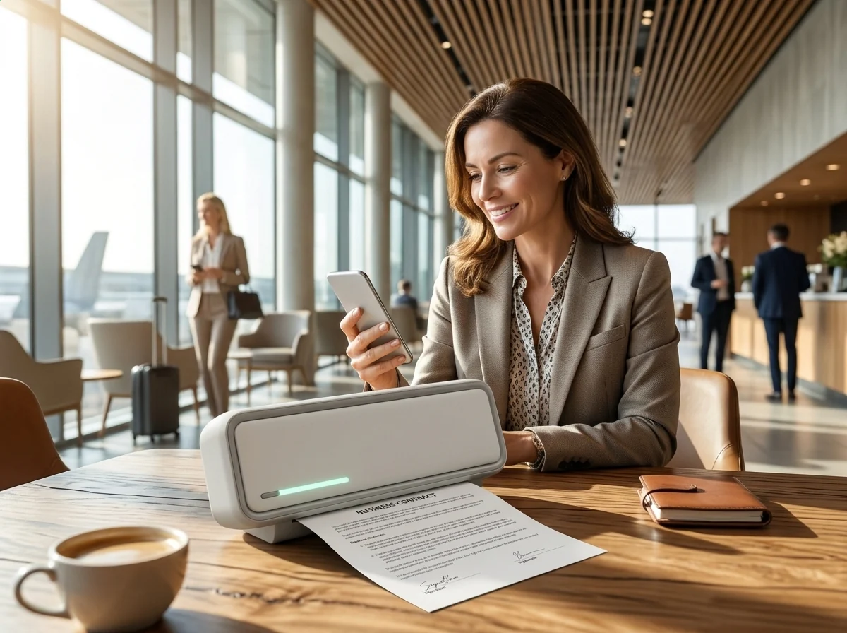 ThermoJet™ Portable Wireless Inkless 300 DPI Thermal Printer (Up to 8.5